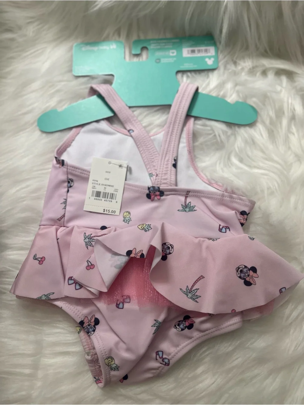 Disney Pink Minnie Mouse Ruffle One-Piece Swimsuit
